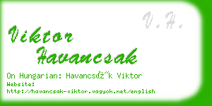 viktor havancsak business card